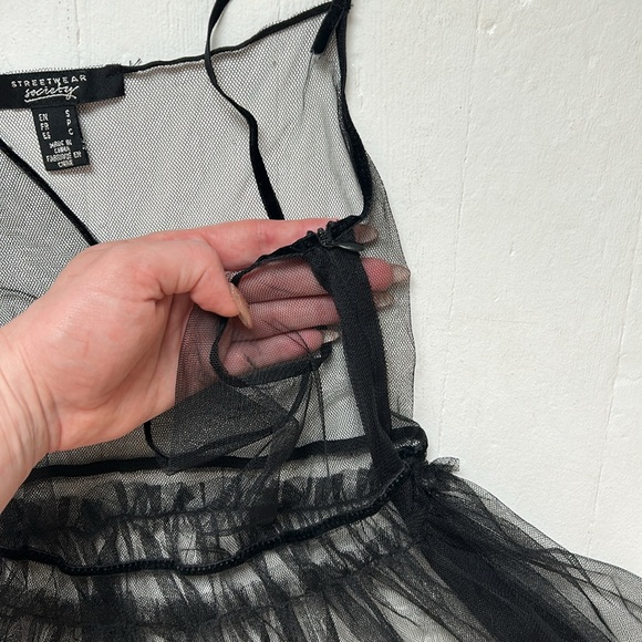 Black Mesh Dress - Picture 4 of 12